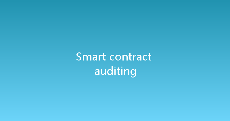 Smart contract auditing 